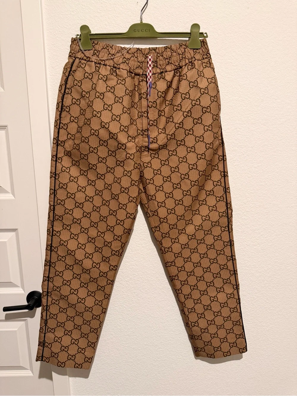 Gucci Brown GG Supreme Logo Pants